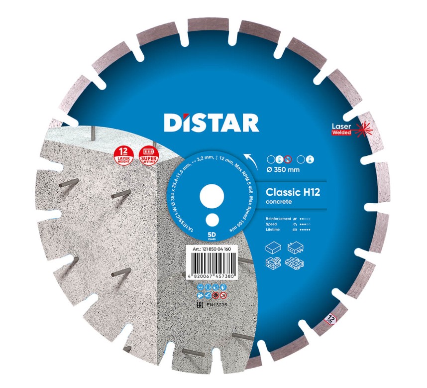 Круг алмазний вiдрiзний 1A1RSS 354 Classic H12 DISTAR